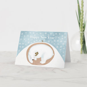 Alles Gute zum neuen Jahr! Feiertagskarte