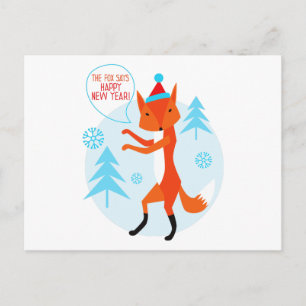 Alles Gute zum neuen Jahr! Feiertagspostkarte