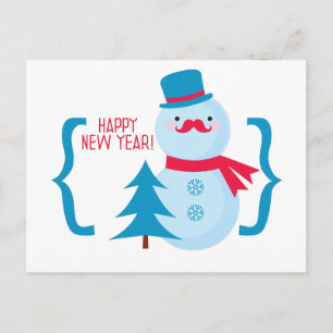 Alles Gute zum neuen Jahr! Feiertagspostkarte