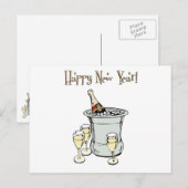 Alles Gute zum neuen Jahr! Feiertagspostkarte (Vorne/Hinten)