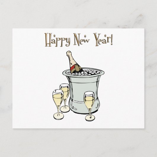 Alles Gute zum neuen Jahr! Feiertagspostkarte (Vorderseite)