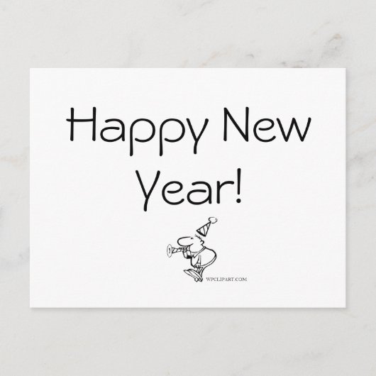 Alles Gute zum neuen Jahr! Feiertagspostkarte (Vorderseite)