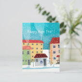 Alles Gute zum neuen Jahr! Feiertagspostkarte (Stehend Vorderseite)