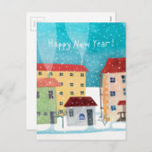 Alles Gute zum neuen Jahr! Feiertagspostkarte (Vorne/Hinten)