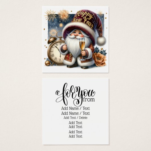 Alles Gute zum neuen Jahr! Gnome-Serie (Vorne & Hinten)