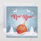 Alles Gute zum neuen Jahr! Grußkarte 2026 (Vorne/Hinten)