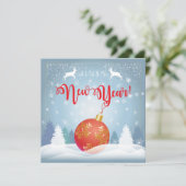 Alles Gute zum neuen Jahr! Grußkarte 2026 (Stehend Vorderseite)