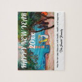 Alles Gute zum neuen Jahr mit Tanz am Strand von M Puzzle (Vertikal)