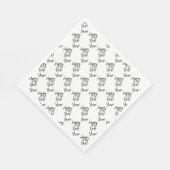 Alles Gute zum neuen Jahr! Moderne Typografie Schw Serviette (Ecke)