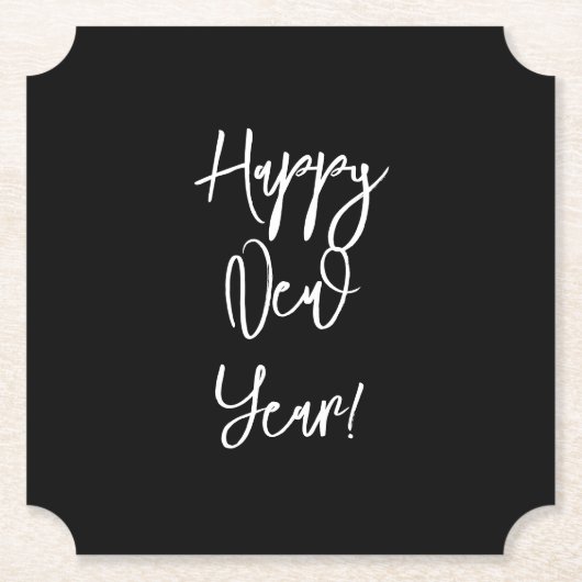 Alles Gute zum neuen Jahr! Moderner Textchic Schwa Untersetzer (Vorderseite)