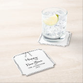 Alles Gute zum neuen Jahr! Personalisierter Schwar Untersetzer (Vor Ort)