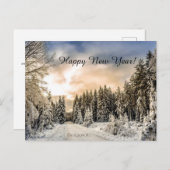 Alles Gute zum neuen Jahr! Postkarte (Vorne/Hinten)