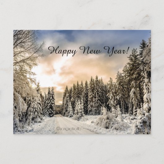 Alles Gute zum neuen Jahr! Postkarte (Vorderseite)