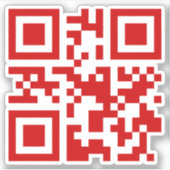 Alles Gute zum neuen Jahr! — QR-Code Aufkleber (Vorderseite)