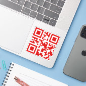 Alles Gute zum neuen Jahr! — QR-Code Aufkleber (Laptop mit iPhone)