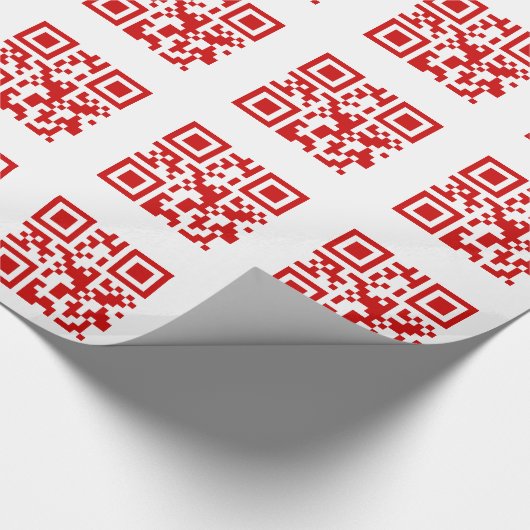 Alles Gute zum neuen Jahr! — QR-Code Geschenkpapier (Ecke)