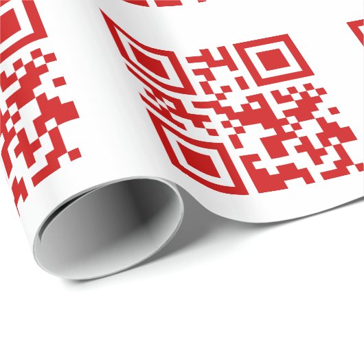 Alles Gute zum neuen Jahr! — QR-Code Geschenkpapier (Rolleneckpunkt)