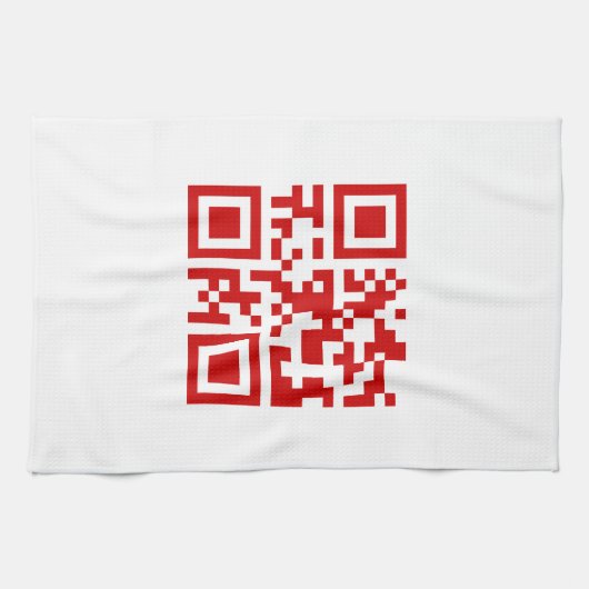 Alles Gute zum neuen Jahr! — QR-Code Geschirrtuch (Horizontal)
