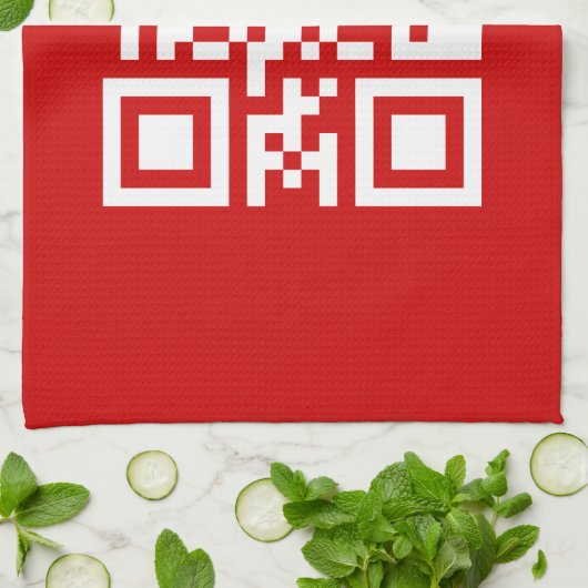 Alles Gute zum neuen Jahr! — QR-Code Küchentuch (Gefaltet)