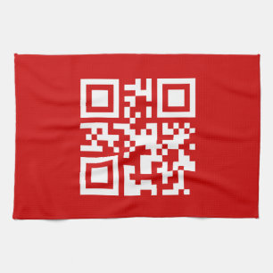 Alles Gute zum neuen Jahr! — QR-Code Küchentuch