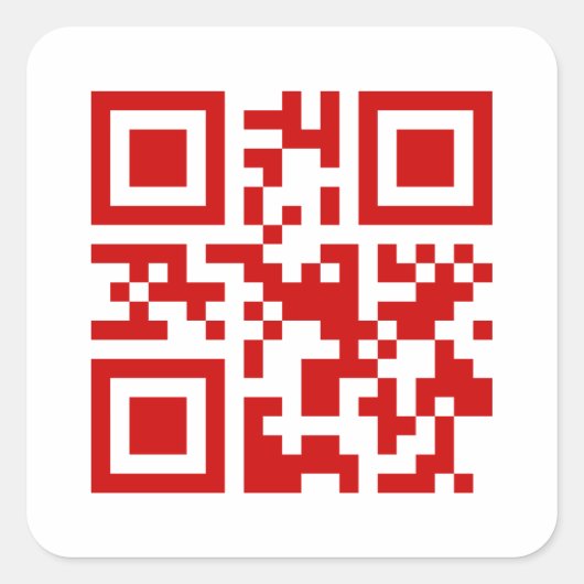 Alles Gute zum neuen Jahr! — QR-Code Quadratischer Aufkleber (Vorderseite)