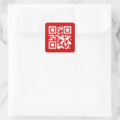 Alles Gute zum neuen Jahr! — QR-Code Quadratischer Aufkleber (Tasche)