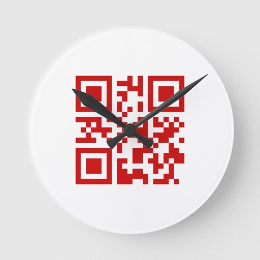 Alles Gute zum neuen Jahr! — QR-Code Runde Wanduhr (Vorderseite)