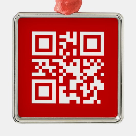 Alles Gute zum neuen Jahr! — QR-Code Silbernes Ornament (Vorne)