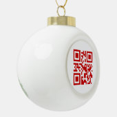 Alles Gute zum Neujahr! — QR-Code Keramik Kugel-Ornament (Links)