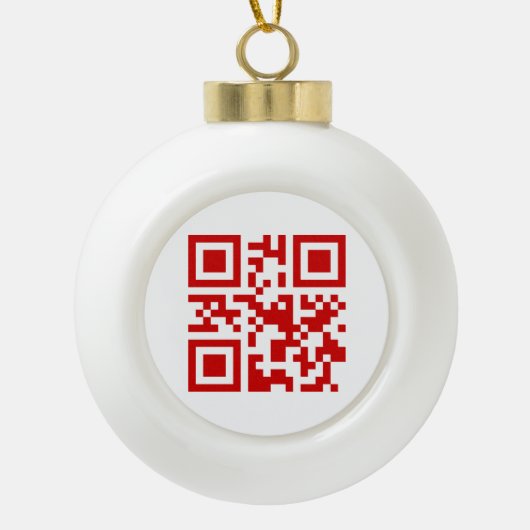 Alles Gute zum Neujahr! — QR-Code Keramik Kugel-Ornament (Vorderseite)