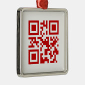 Alles Gute zum Neujahr! — QR-Code Silbernes Ornament (Rechts)