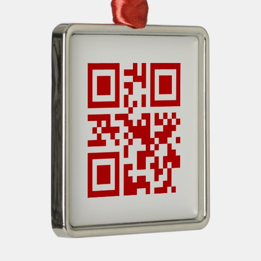 Alles Gute zum Neujahr! — QR-Code Silbernes Ornament (Rechts)