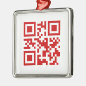 Alles Gute zum Neujahr! — QR-Code Silbernes Ornament (Links)