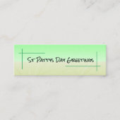 Alles Gute zum Neujahr/St. Patty's Day Mini Visitenkarte (Vorderseite)