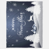 Alles Gute zum Neujahr! Wintermärsche Fantasie Fleecedecke (Vorderseite)