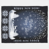 Alles Gute zum Neujahr! Wintermärsche Fantasie Fleecedecke (Vorderseite (Horizontal))