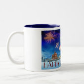 Alles Gute zum Neujahr! Zweifarbige Tasse (Links)