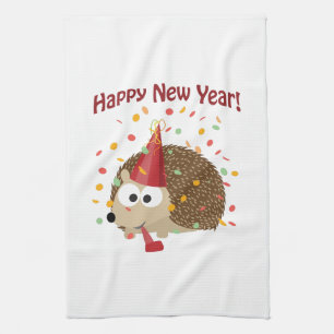 Alles Gute zum Neujahrsfest! Igel! Handtuch