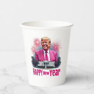 Alles Gute zum Neujahrstag der Amtseinführung Trum Pappbecher