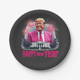 Alles Gute zum Neujahrstag der Amtseinführung Trum Pappteller