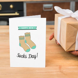Alles Gute zum New Socks Day! Whimsy Socks Vaterta Karte
