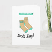 Alles Gute zum New Socks Day! Whimsy Socks Vaterta Karte (Vorderseite)