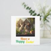 Alles Gute zum Osterblichen! Osterpostkarte Feiertagskarte (Stehend Vorderseite)