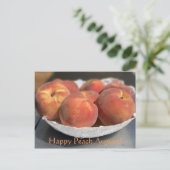 Alles Gute zum Peach August! Postkarte (Stehend Vorderseite)