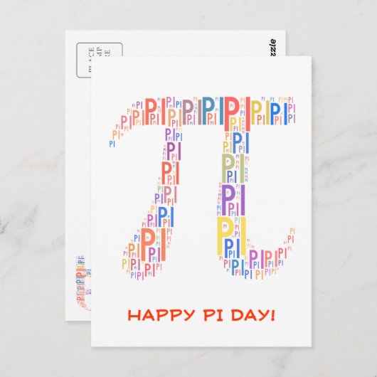 Alles Gute zum Pi Day! - Grüße Postkarte (Vorne/Hinten)