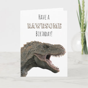 Alles Gute zum Rawrsamen Geburtstag T-Rex Tyrannos Karte