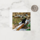 Alles Gute zum Schwarzen Katze Tag! Mitteilungskarte (Vorderseite/Rückseite Beispiel)