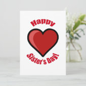 Alles Gute zum Schwestertag! Einladung (Stehend Vorderseite)