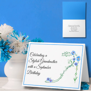 Alles Gute zum September-Geburtstag Großmutter Bla Karte