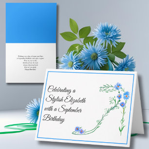 Alles Gute zum September-Geburtstag Personalisiert Karte
